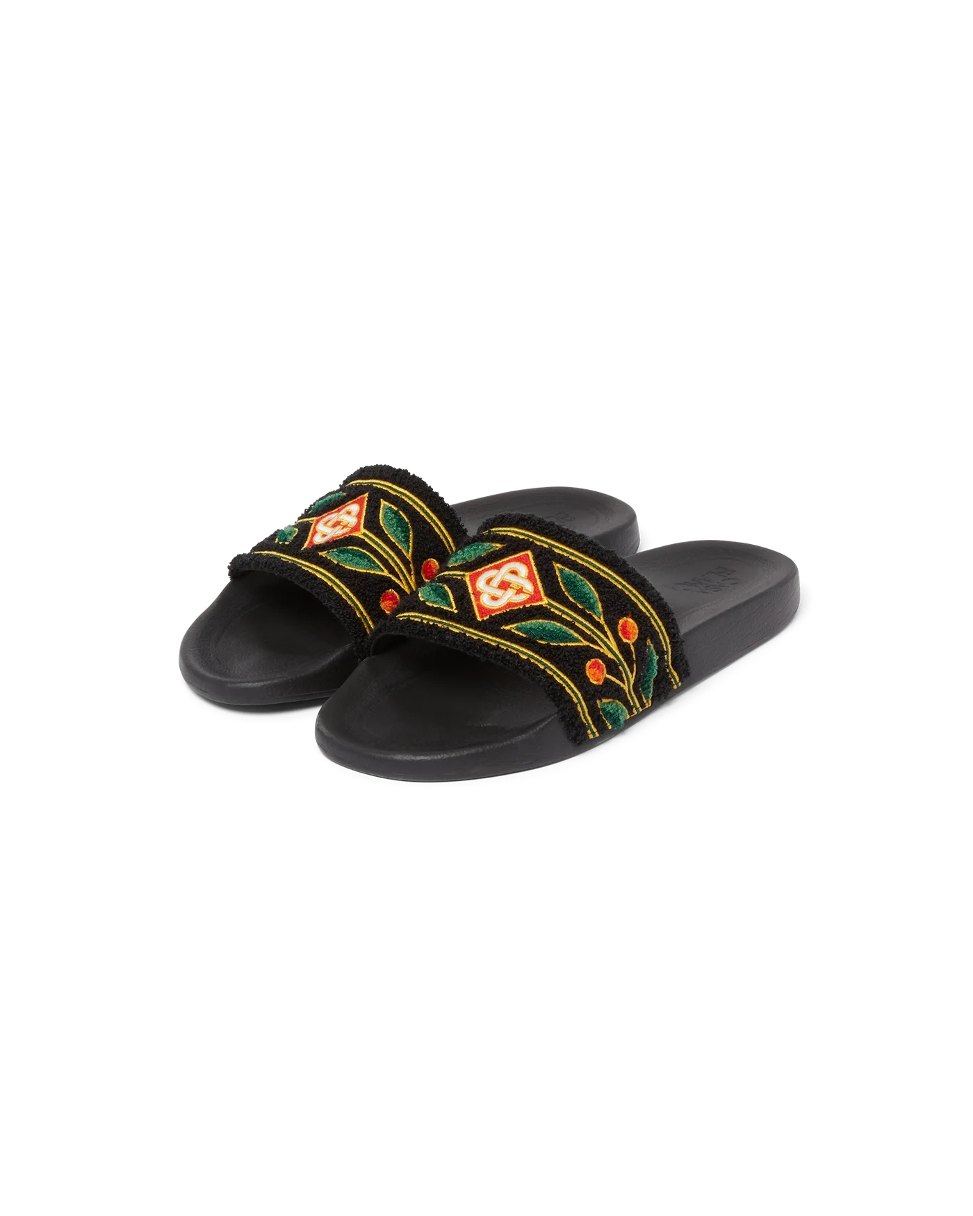 CASABLANCA LAUREL TERRY SLIDER BLACK