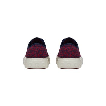 SALVATORE FERRAGAMO GANCINI SNEAKER MELAGRANA FABRIC DARK BLUE