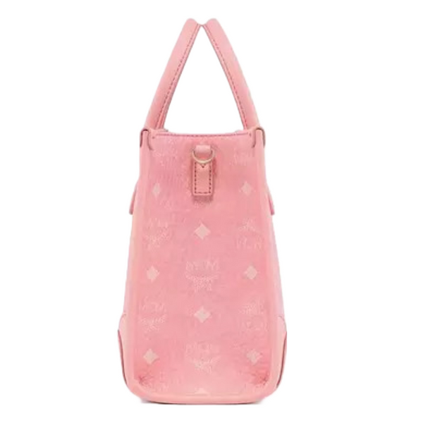 MCM SMALL MUNCHEN TOTE IN VISETOS PINK – Enzo Clothing Store
