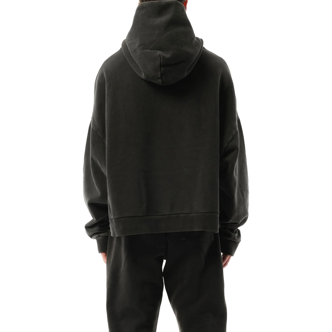 HEAVY HOOD IN WASHED BLACK