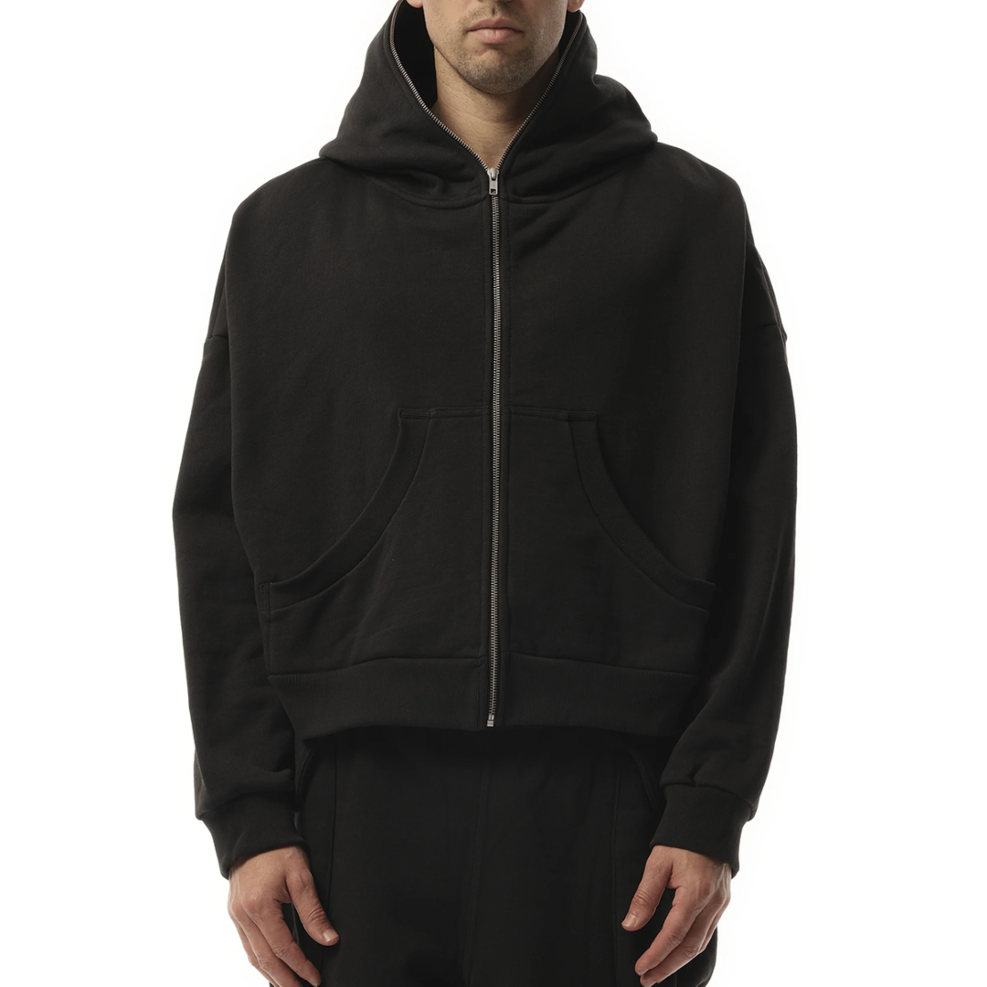 ETERNAL ZIP HOODIE IN SOOT