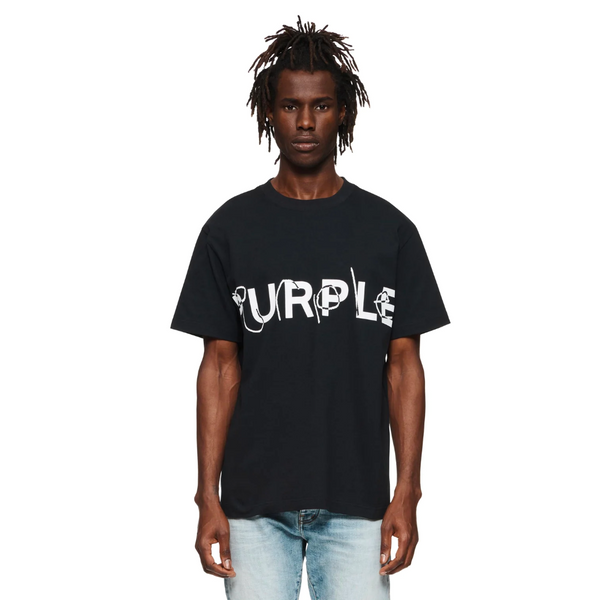 PURPLE BRAND BLACK TEE PURPLE/BLACK/GREEN – Enzo Clothing Store