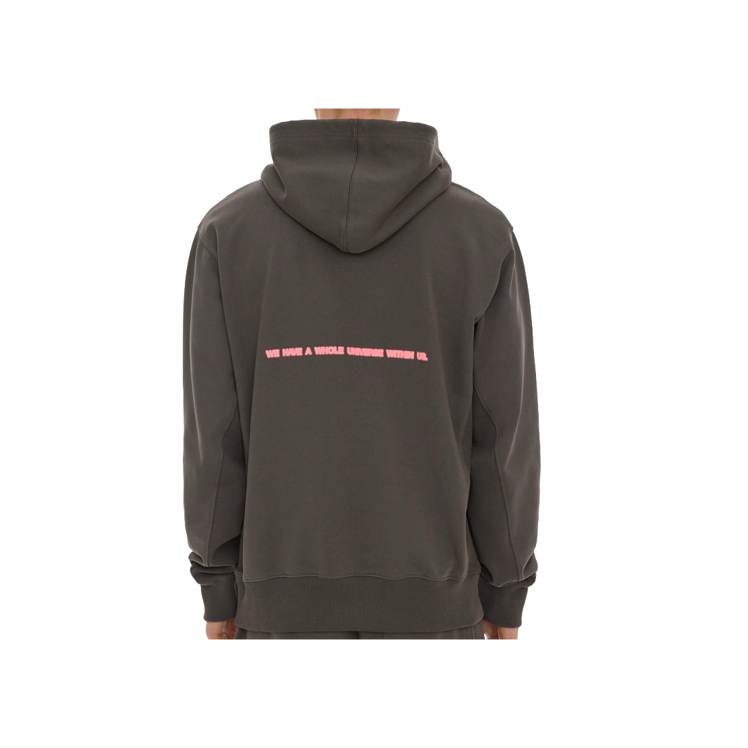 HELMUT LANG SPACE LOGO HOODIE ASH