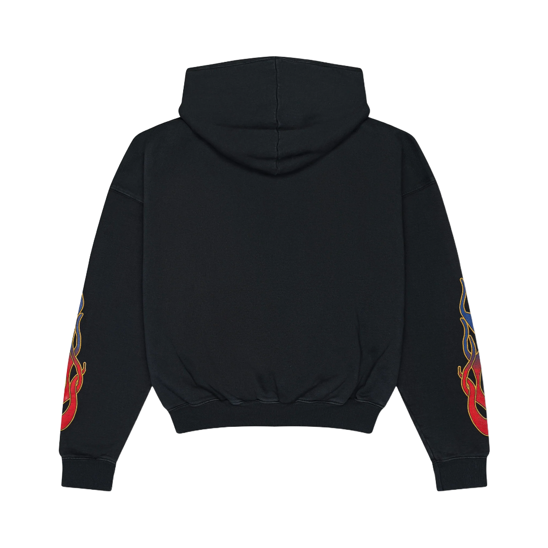 RHUDE SCREAMING EGLE HOODIE VTG BLACK