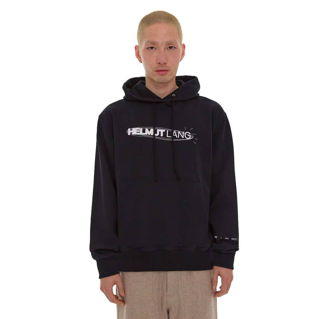HELMUT LANG SPACE LOGO HOODIE BLACK