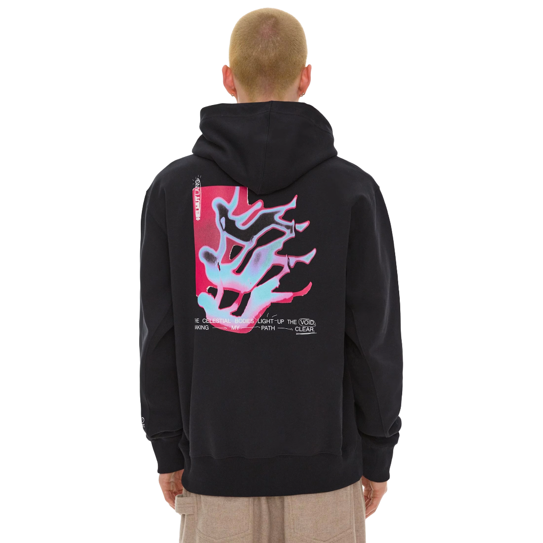 HELMUT LANG SPACE LOGO HOODIE BLACK