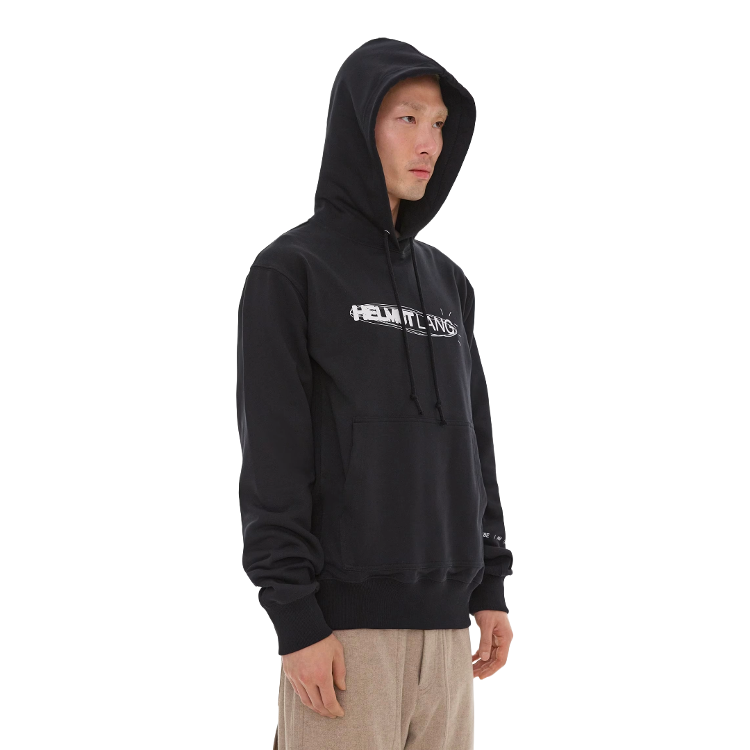 HELMUT LANG SPACE LOGO HOODIE BLACK