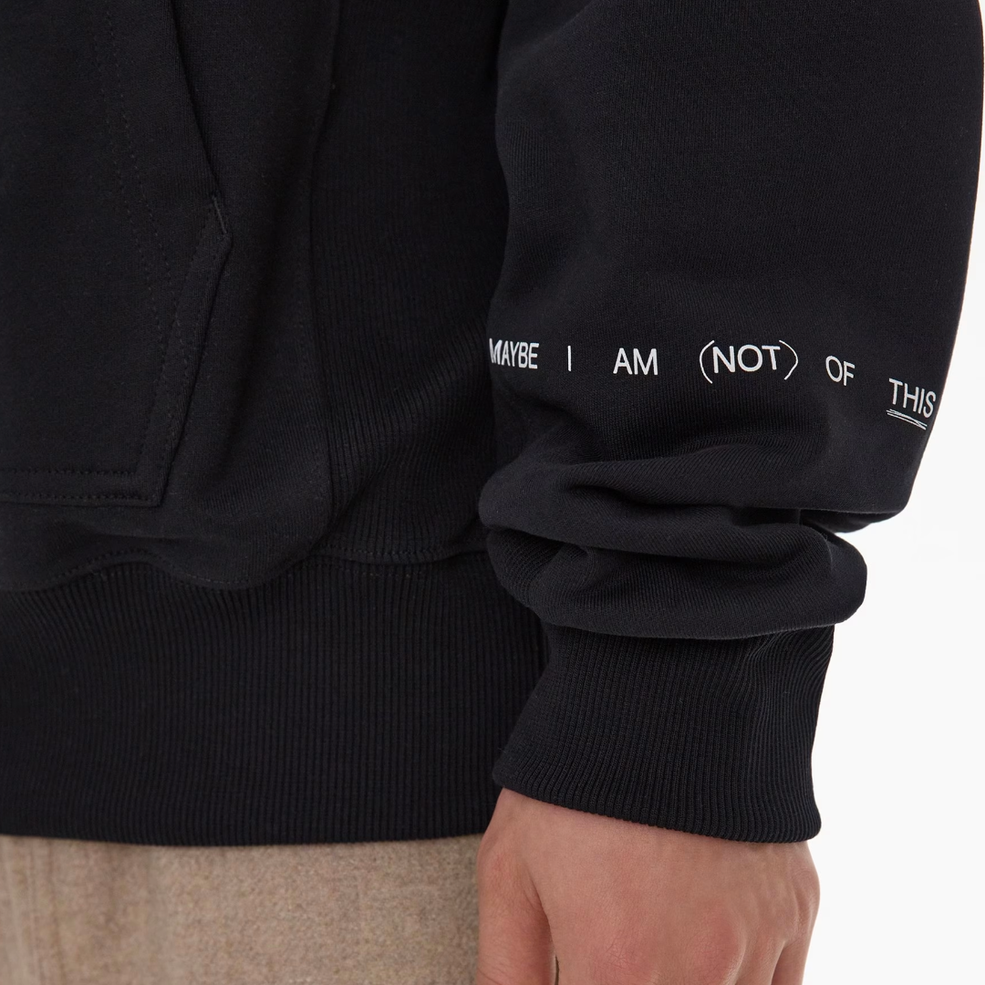 HELMUT LANG SPACE LOGO HOODIE BLACK