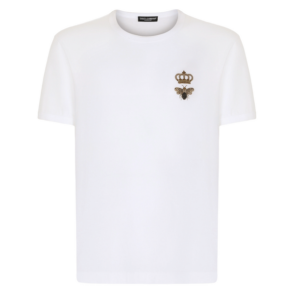 DOLCE GABBANA COTTON T SHIRT WITH EMBROIDERY Enzo Clothing Store