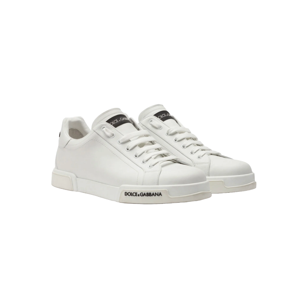DOLCE AND GABBANA CALFSKIN NAPPA PORTOFINO SNEAKERS
