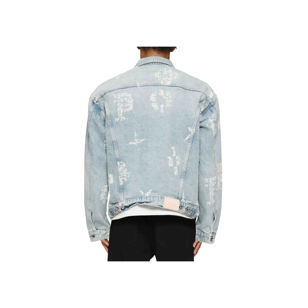 PURPLE BRAND TYPE MONOGRAM OVERSIZE JACKET LIGHT INDIGO