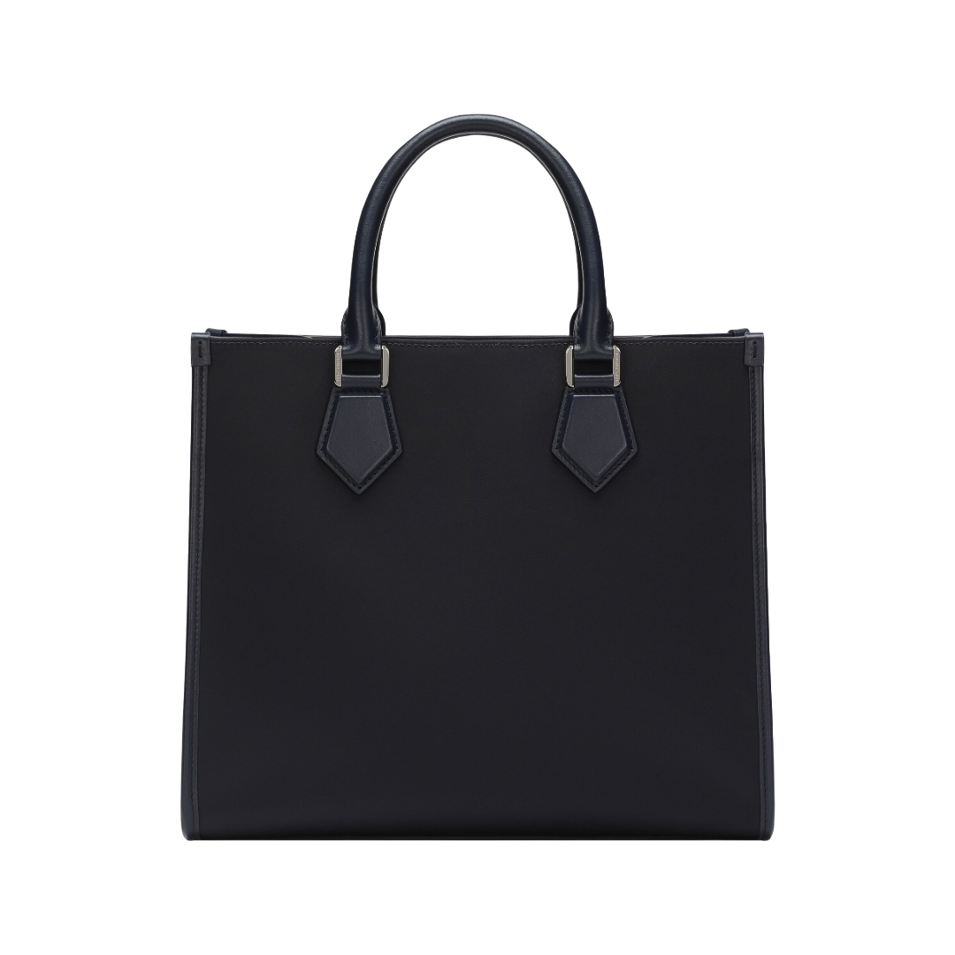 DOLCE & GABBANA SMALL NYLON SHOPPER BLACK/WHITE