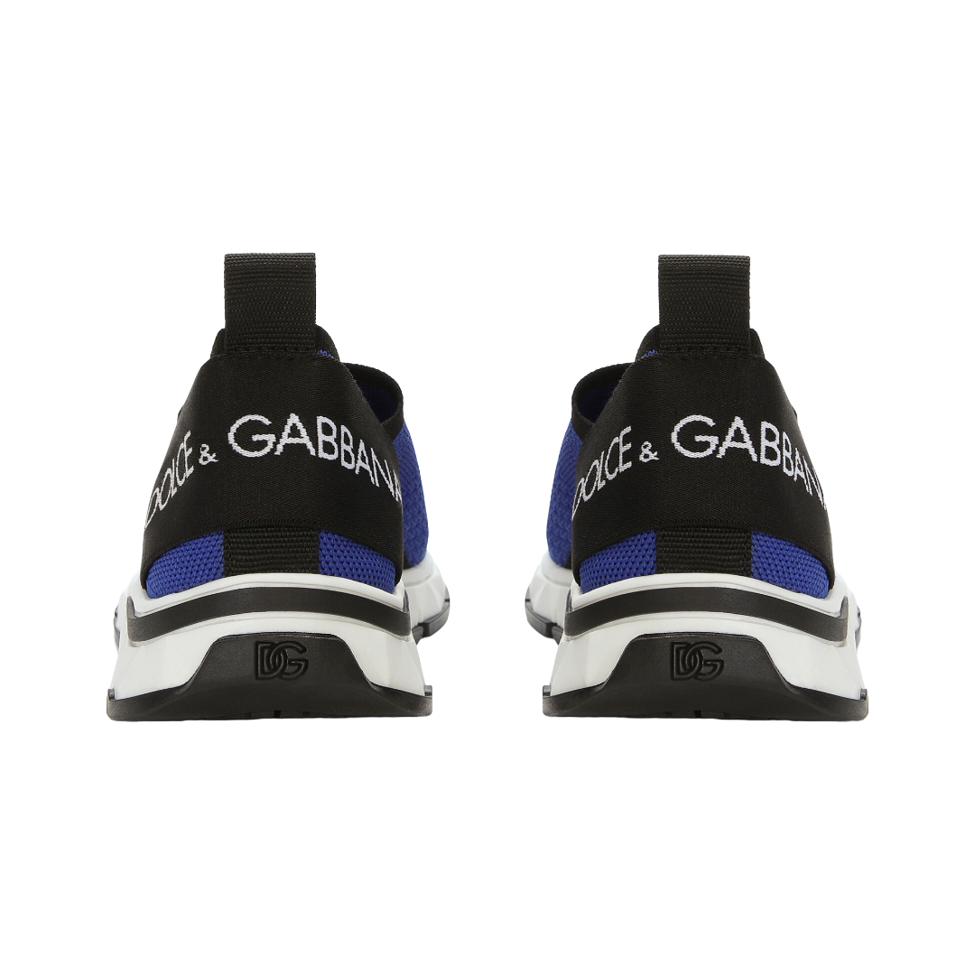 DOLCE & GABBANA KIDS STRETCH MESH SORRENTO 2.0 SNEAKERS BLUE/BLACK