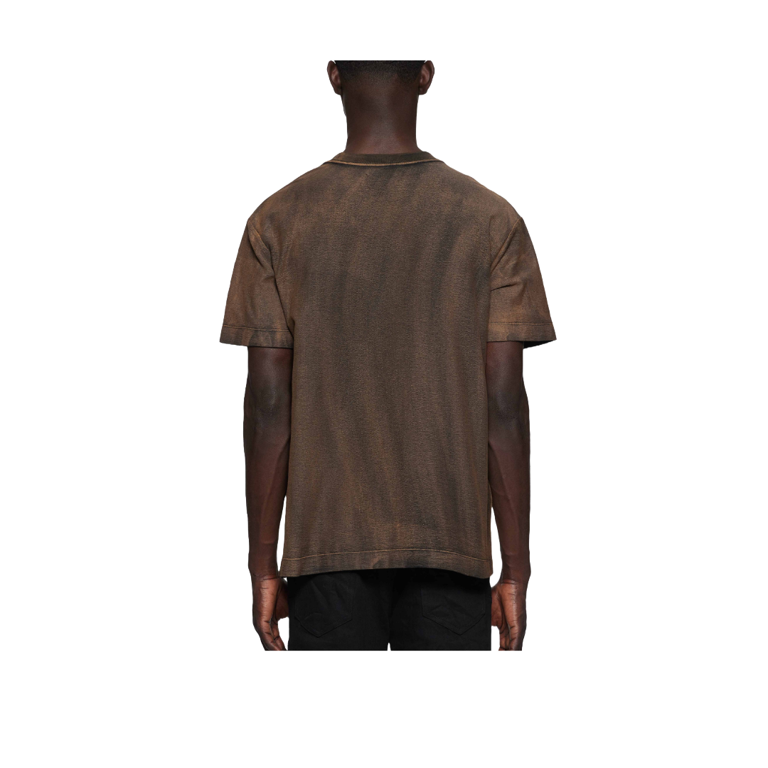 P104 TEXTURED JERSEY TEE ORANGE OVERDYE