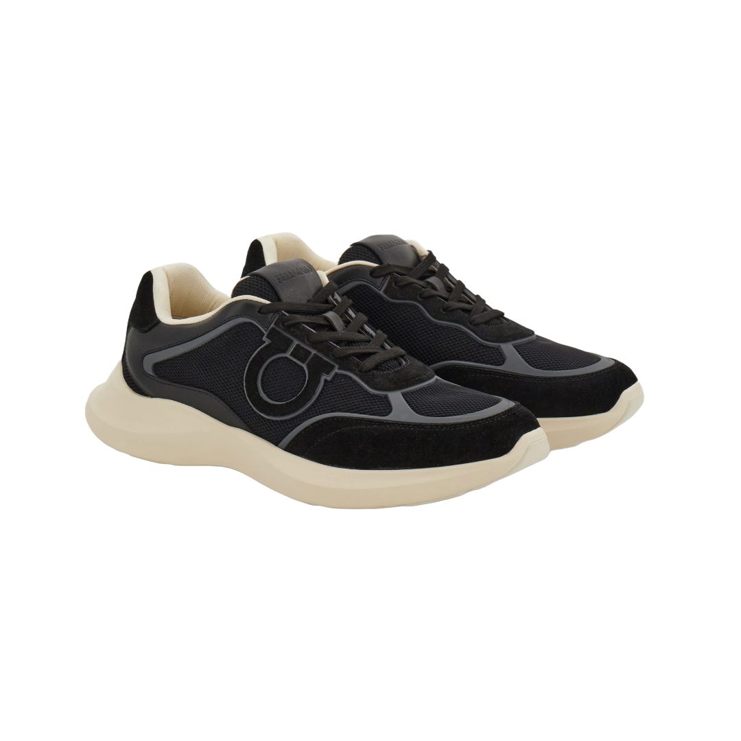 LOW TOP SNEAKER WITH GANICINI ORNAMENT BLACK