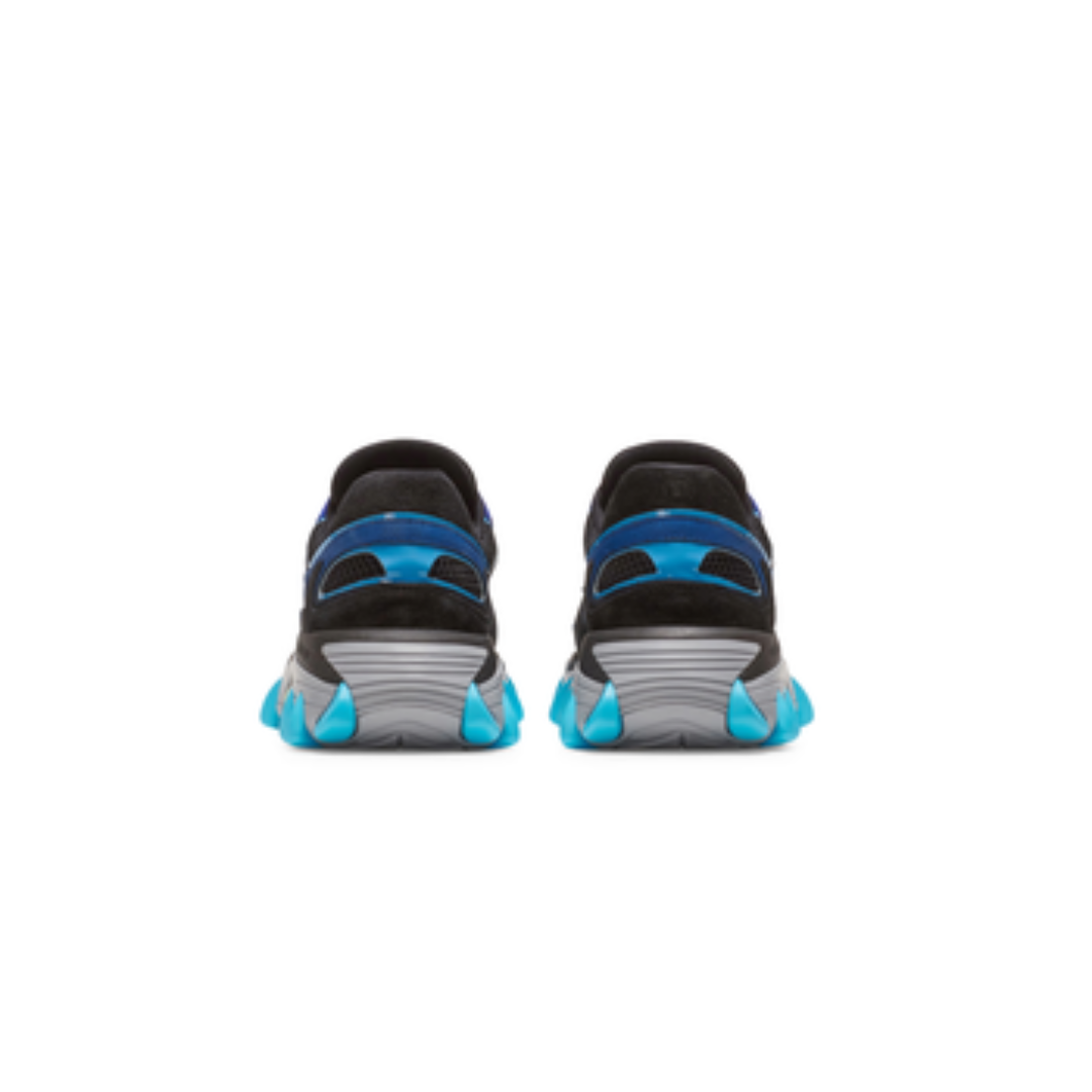 BALMAIN B-EAST TRAINERS IN LEATHER AND MESH MULTICOLOR