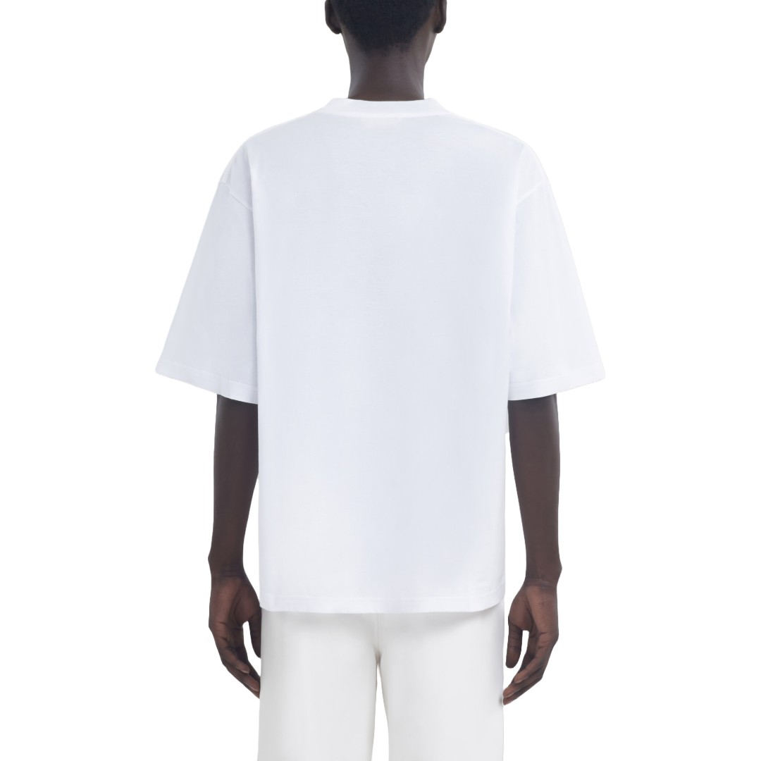 CREWNECK T-SHIRT WITH CHECKED MARNI LOGO