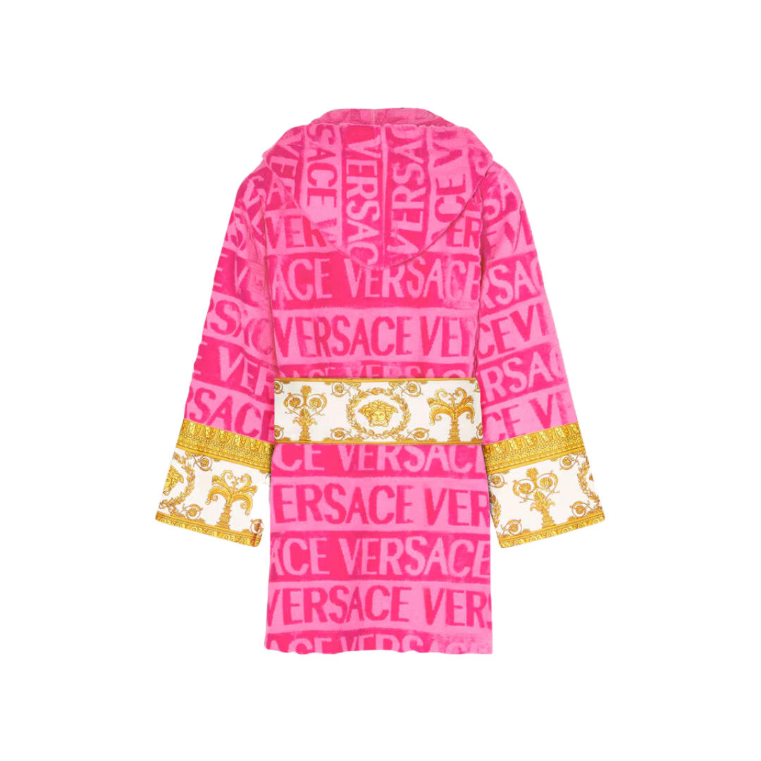 BAROQUE SHORT BATHROBE PINK