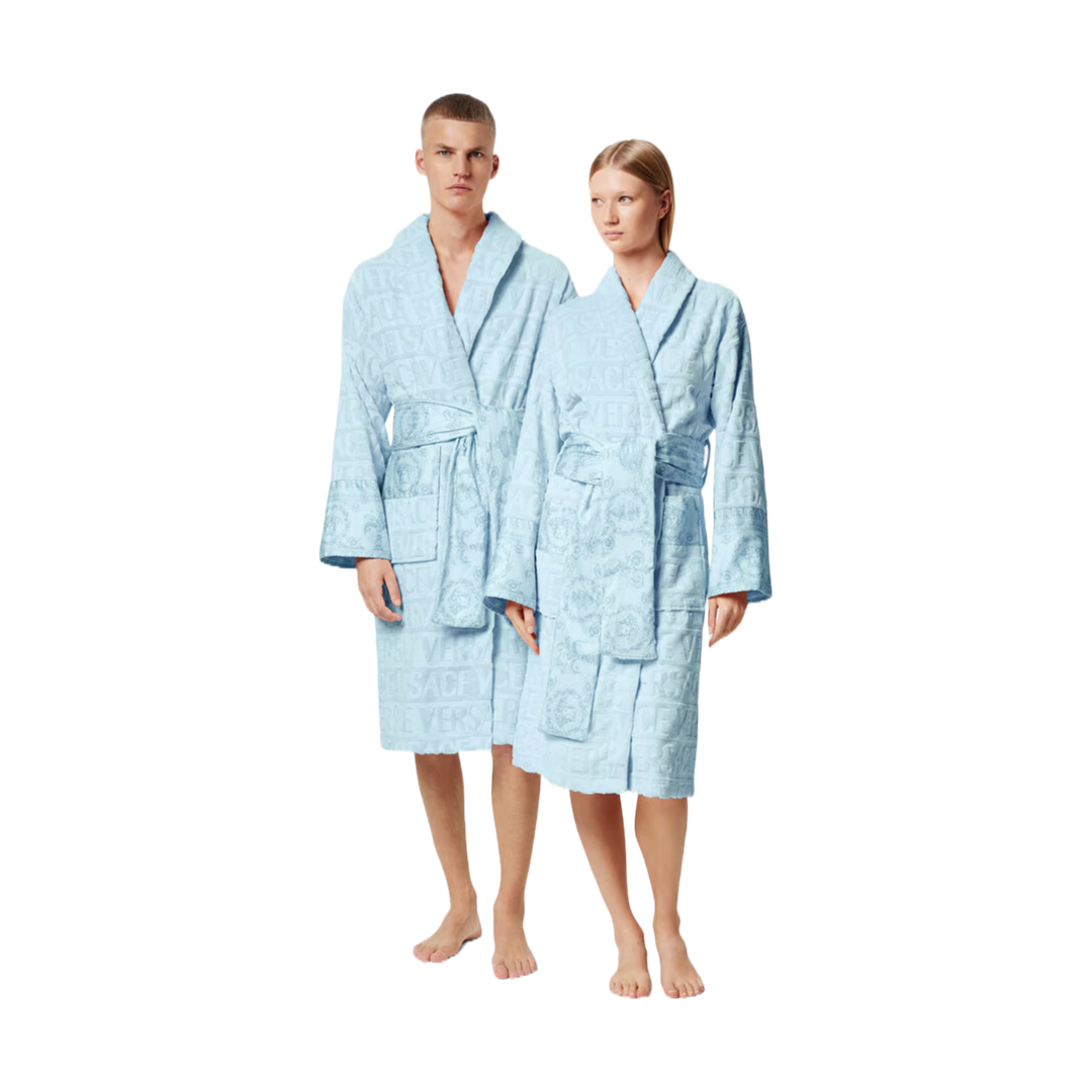 BAROQUE BATHROBE BLUE