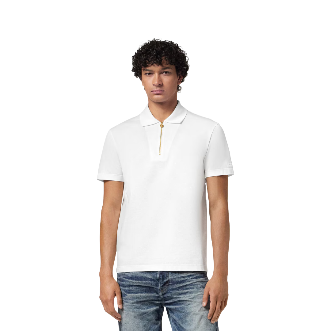 MEDUSA ZIP POLO WHITE