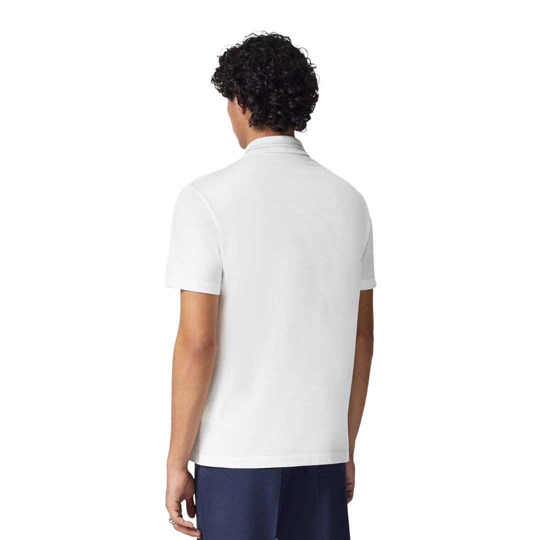 EMBROIDERED MEDUSA POLO SHIRT WHITE