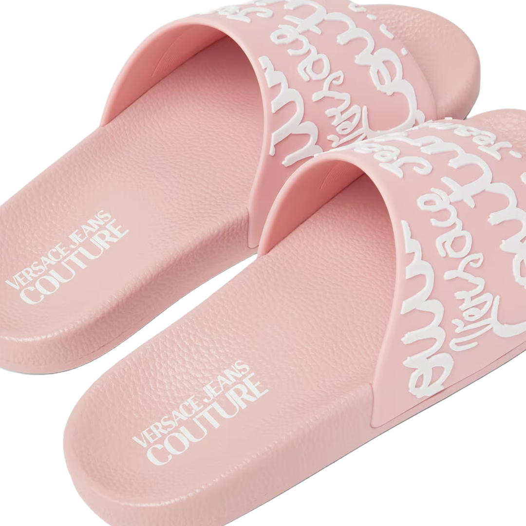 LOGO SHELLY SLIDERS PINK