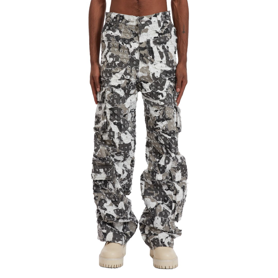 MICRO DISTRESSED CARGO PANTS