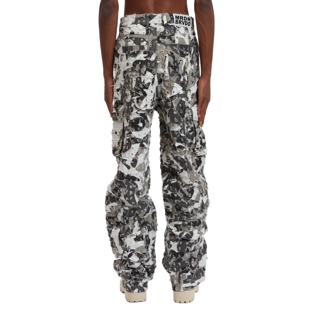 MICRO DISTRESSED CARGO PANTS