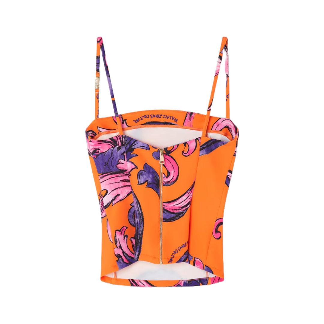 OUTLINE BAROCCO BUSTIER TOP ORANGE