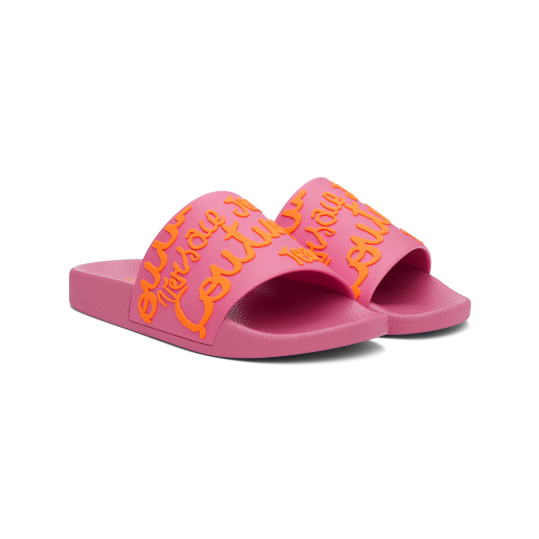 LOGO SHELLY SLIDERS PINK/ORANGE