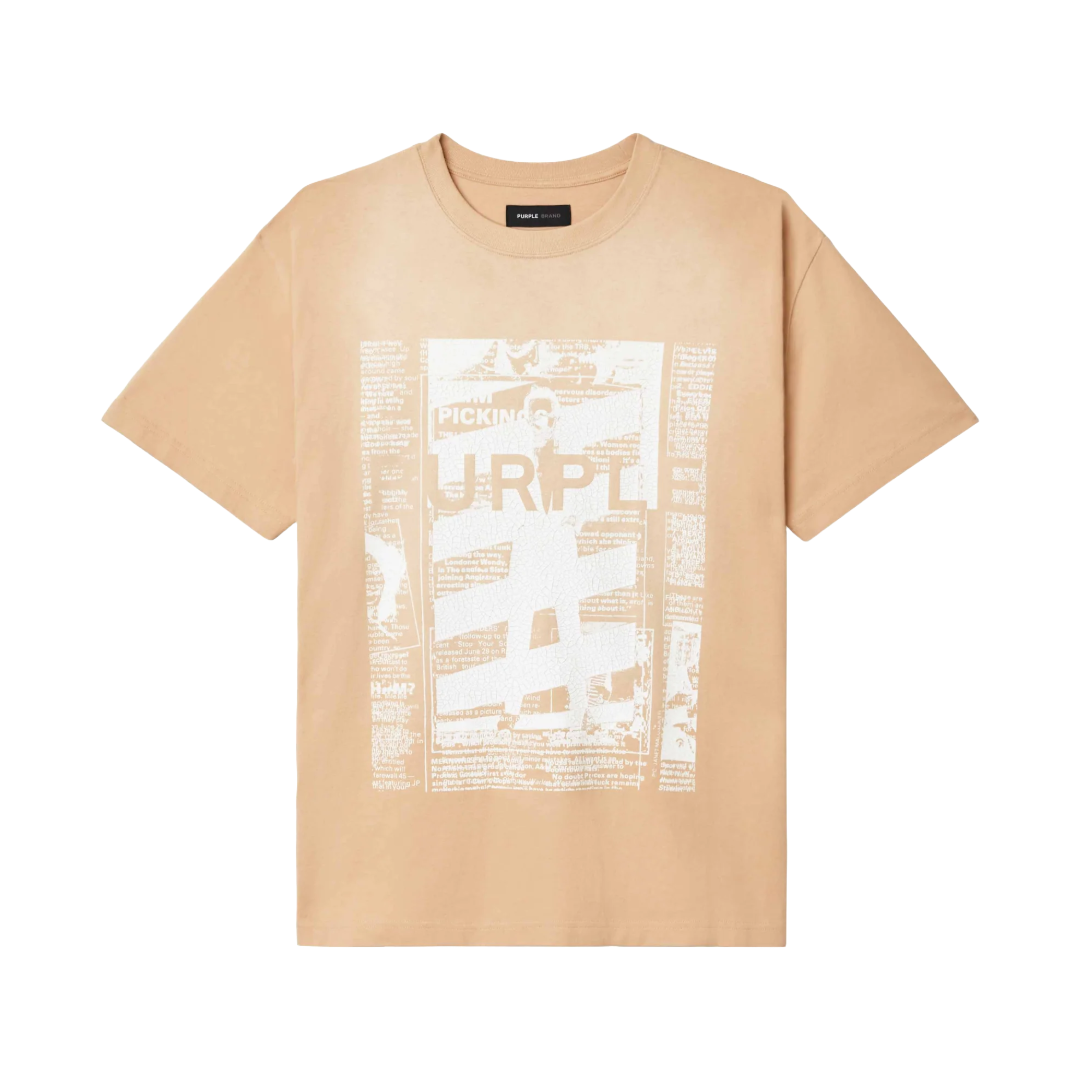 NEWSPRINT TEE BEIGE