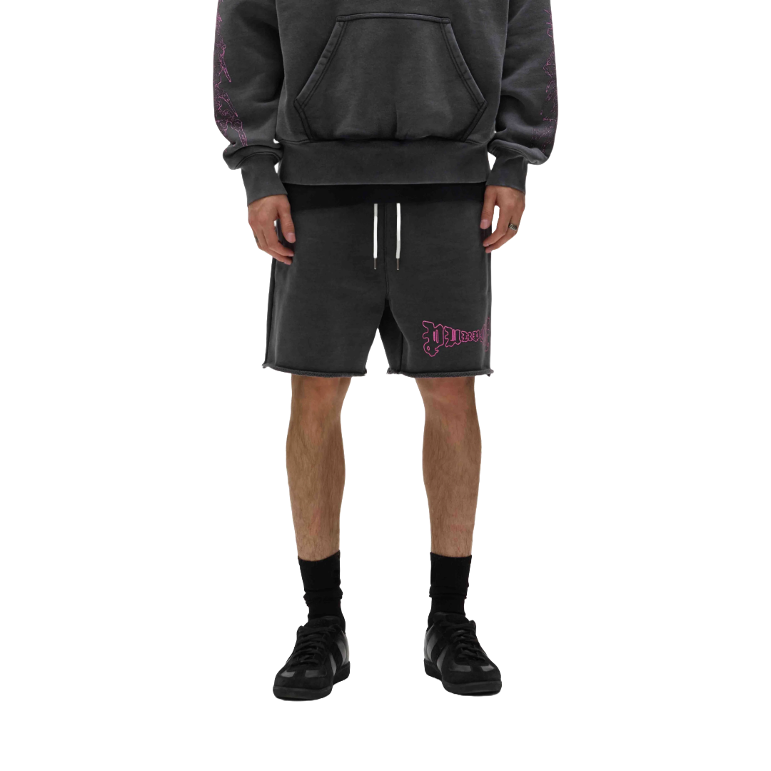 ARCHED GOTHIC SWEATSHORTS GRAY