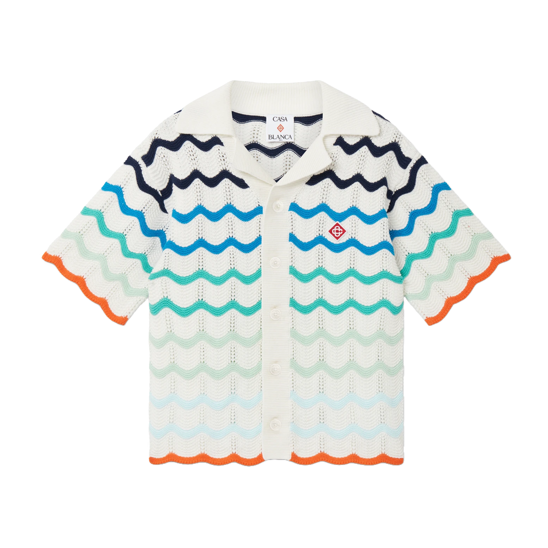 KIDS GRADIENT WAVE CROCHET SHIRT