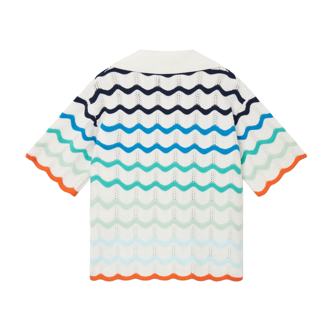 KIDS GRADIENT WAVE CROCHET SHIRT