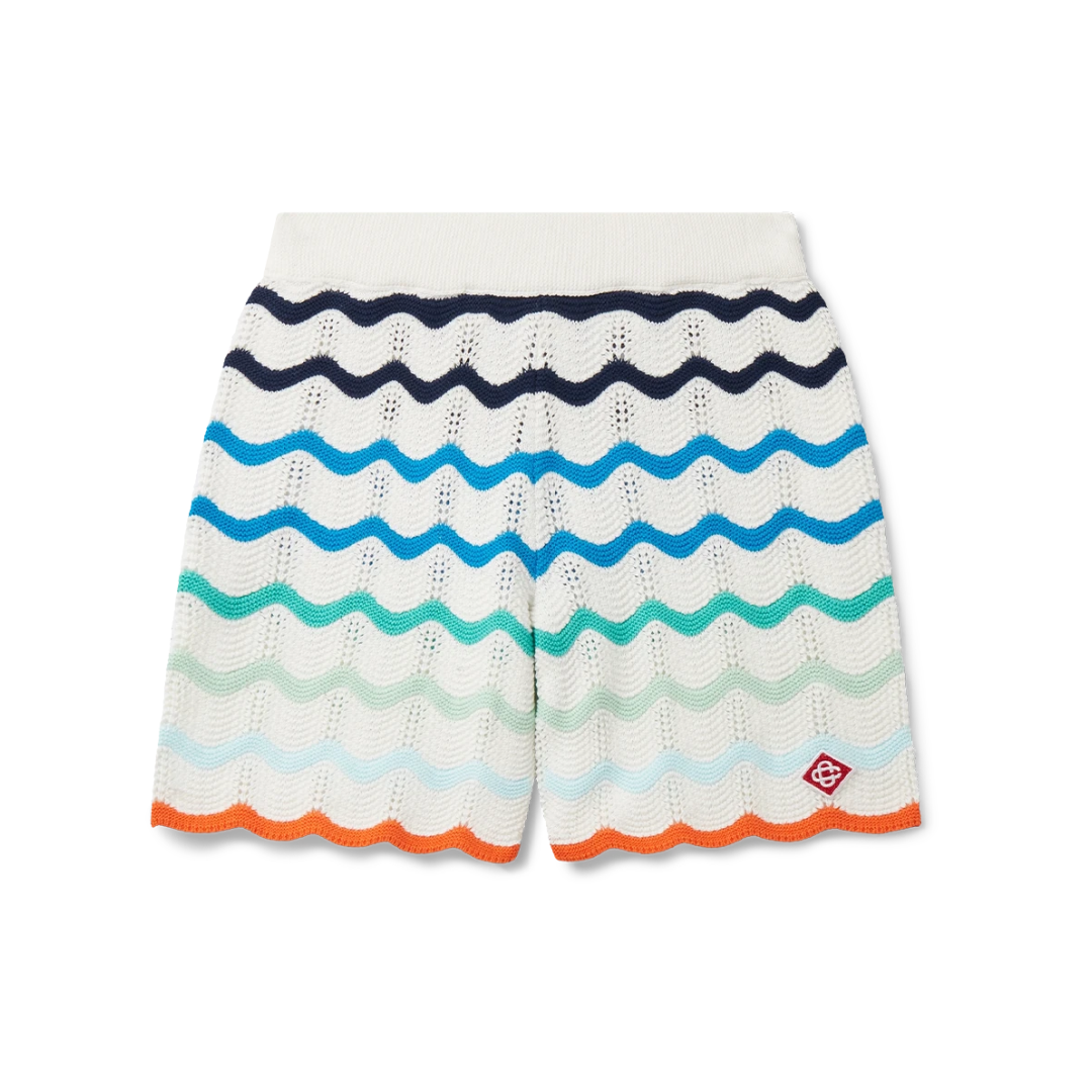 KIDS GRADIENT WAVE CROCHET SHORTS