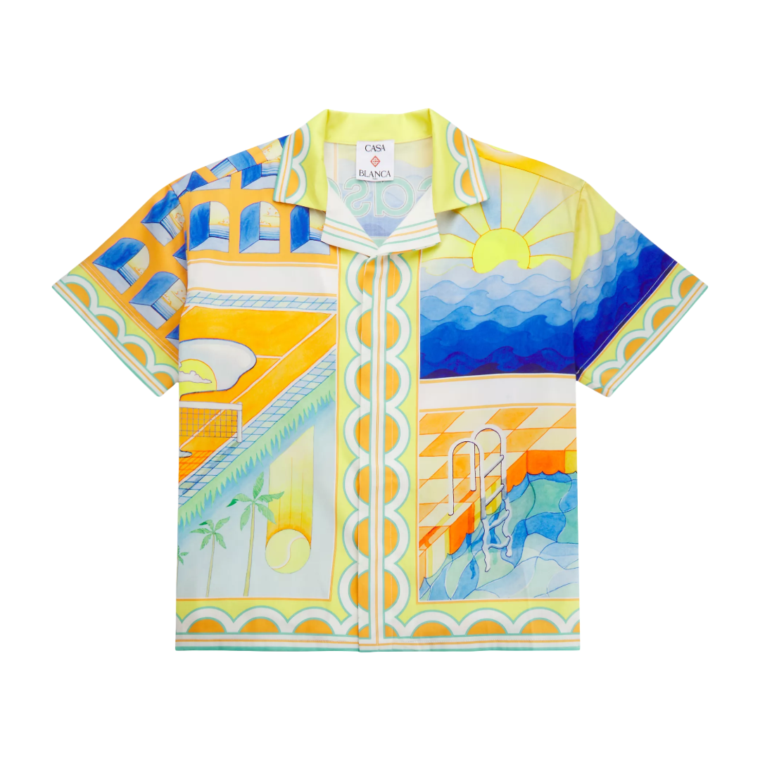 KIDS SHORT SLEEVE CUBAN COLLAR SHIRT
