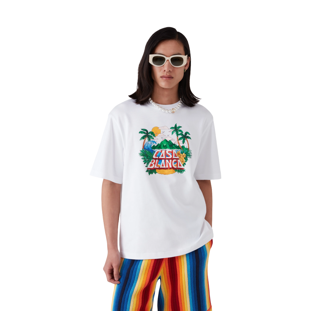 CASA BEACH WAVE T-SHIRT WHITE