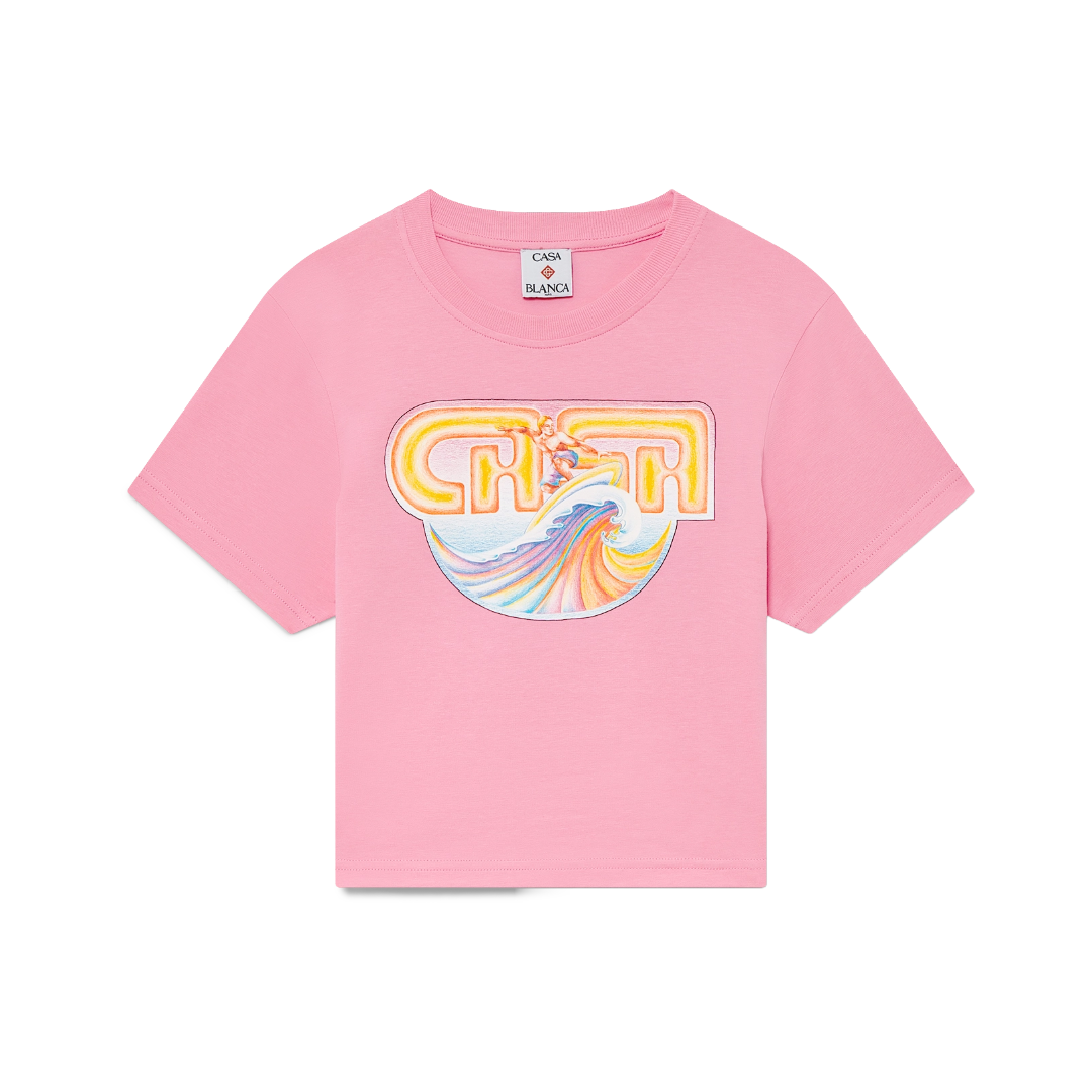 CASA SURF CROPPED T-SHIRT PINK