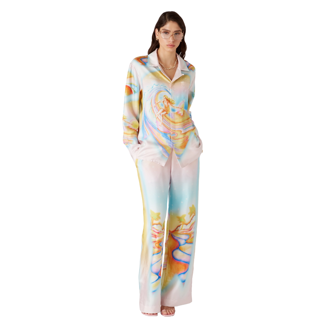 PSYCHADELIC NIRVANA LONG SLEEVE SILK SHIRT