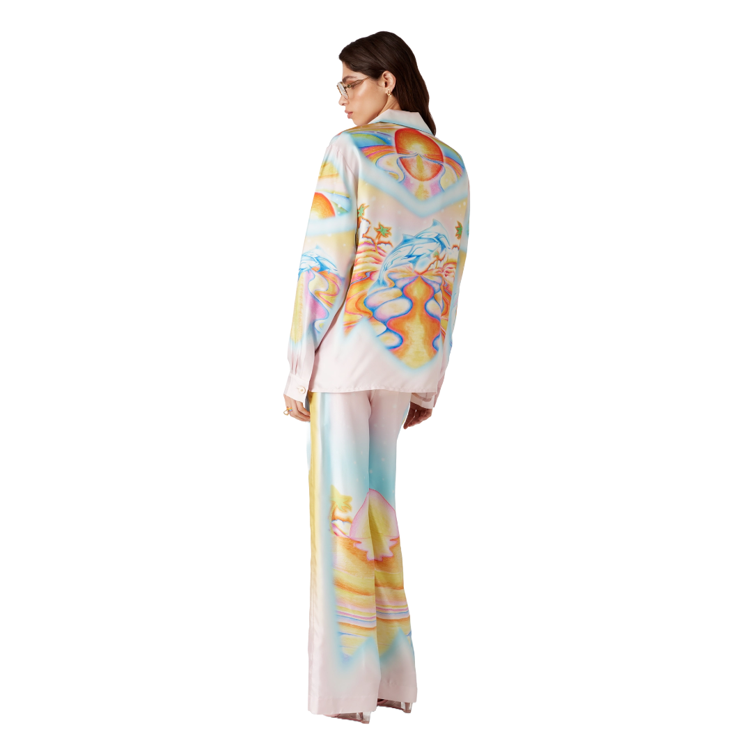 PSYCHADELIC NIRVANA LONG SLEEVE SILK SHIRT
