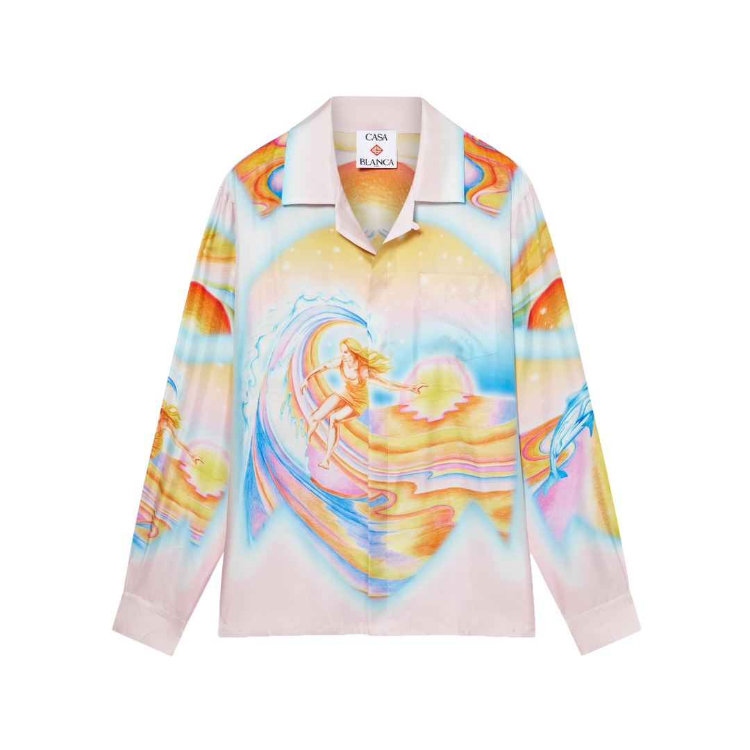 PSYCHADELIC NIRVANA LONG SLEEVE SILK SHIRT