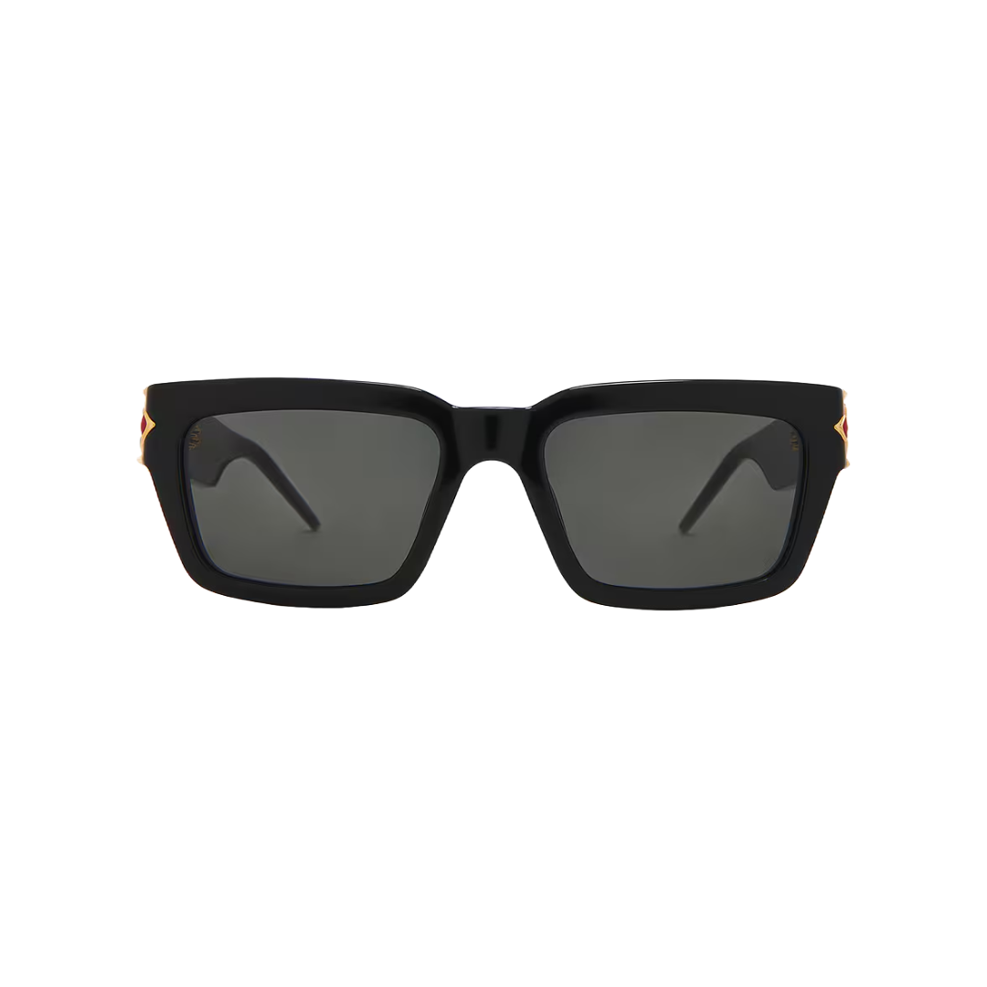 GOLD PLATED MONOGRAM PLAQUE SUNGLASSES