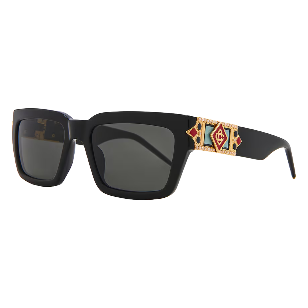 GOLD PLATED MONOGRAM PLAQUE SUNGLASSES