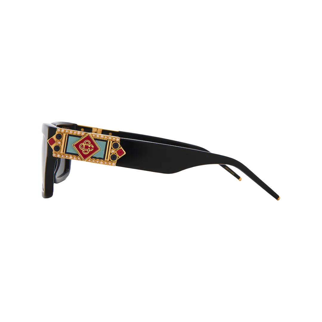 GOLD PLATED MONOGRAM PLAQUE SUNGLASSES