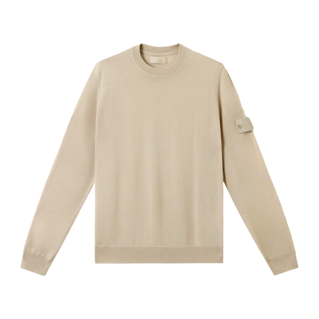 5100066 LIGHT RWS PURE WOOL_ STONE ISLAND GHOST