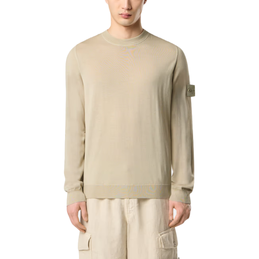 5100066 LIGHT RWS PURE WOOL_ STONE ISLAND GHOST