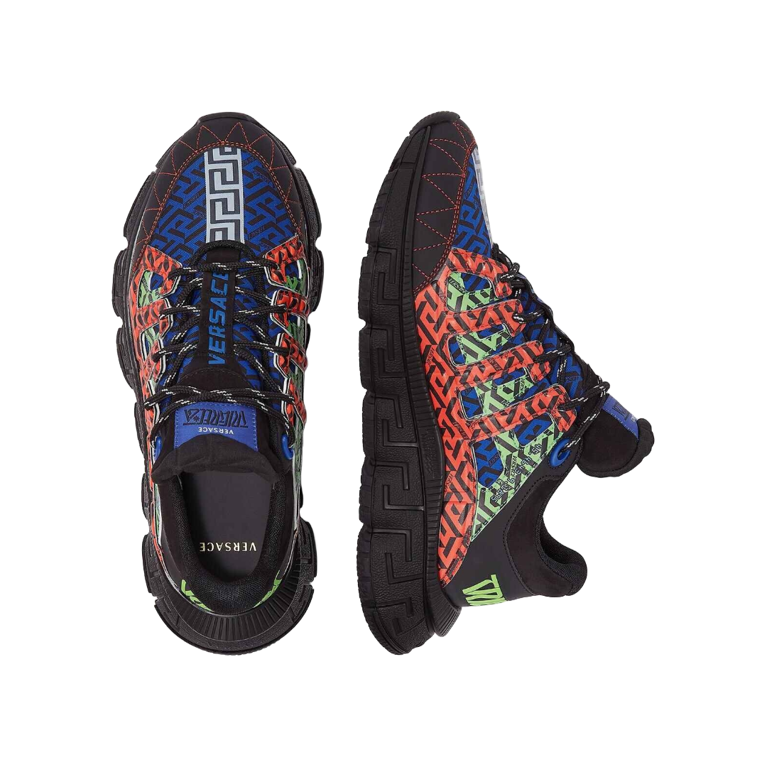 VERSACE TRIGRECA BLACK-SAPHIRE-NEON GREEN