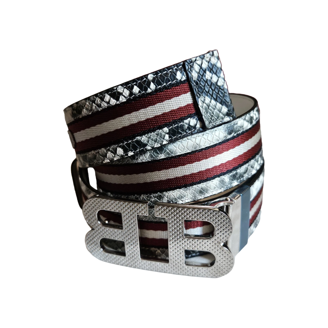 BALLY BELT SNAKE PRINT