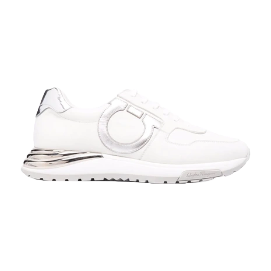 GANCINI TRAINERS IN WHITE