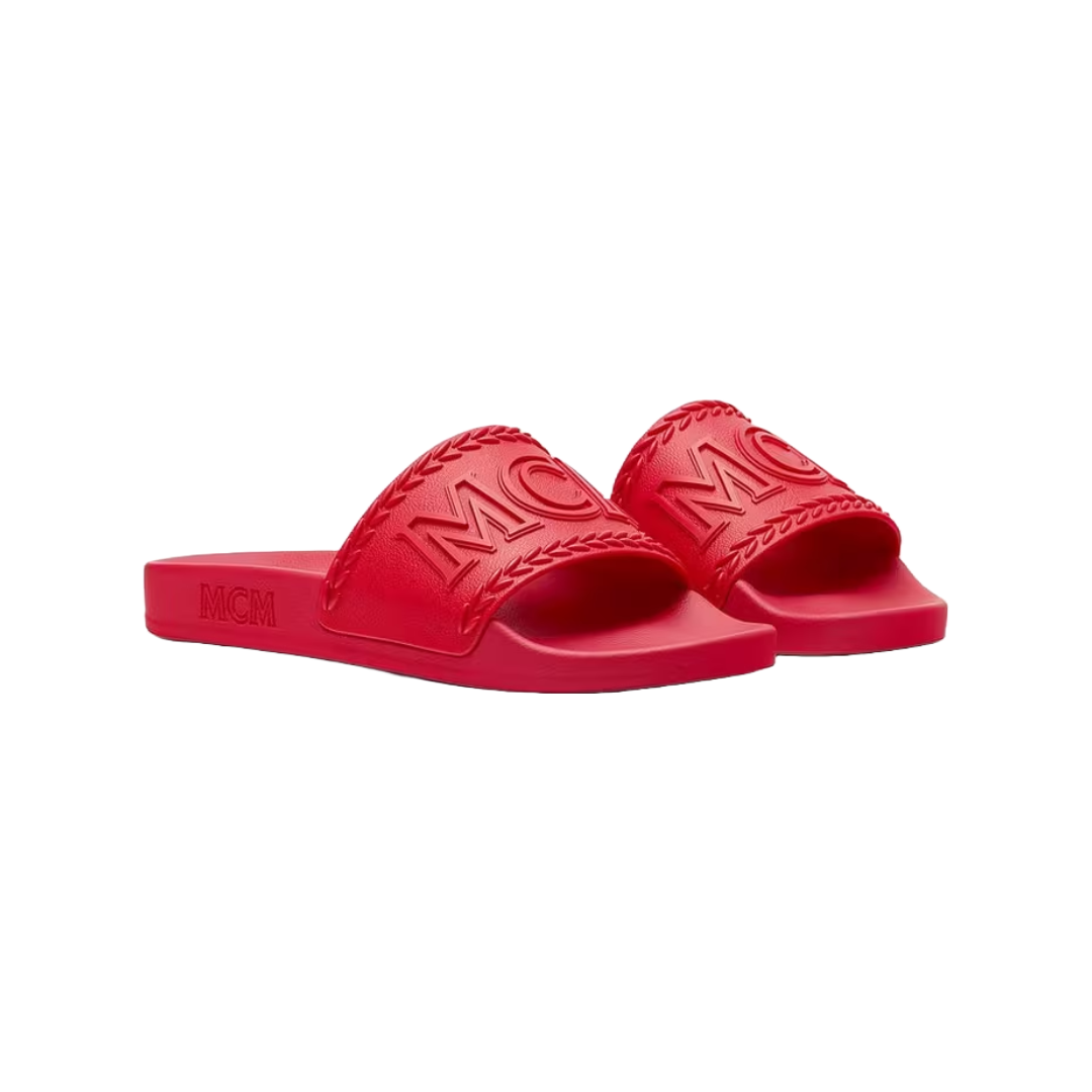 MCM BIG LOGO RUBBER RED